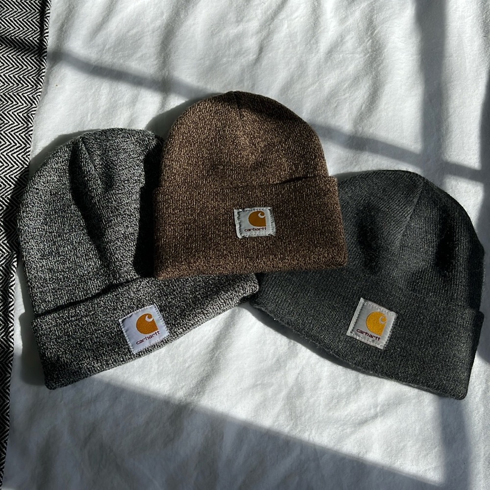 Three (3) CARHARTT Winter Caps Hats